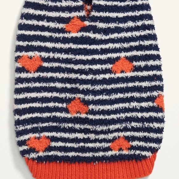 Nwt Pet Knit Sweater Pink Hearts Fuzzy Sweater Warm and Cozy Soft Size M… - Picture 2 of 3